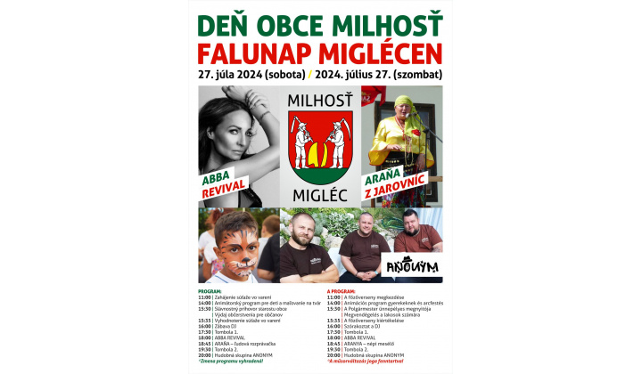 Meghívó a Migléci Falunap XX. évfolyamára